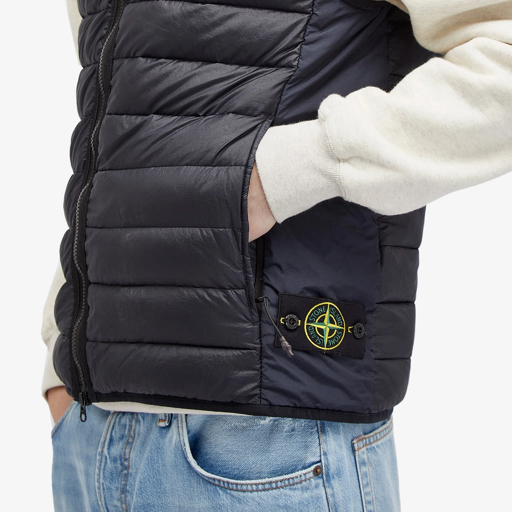 Stone Island Men's Lightweight Down Vest Navy Blue